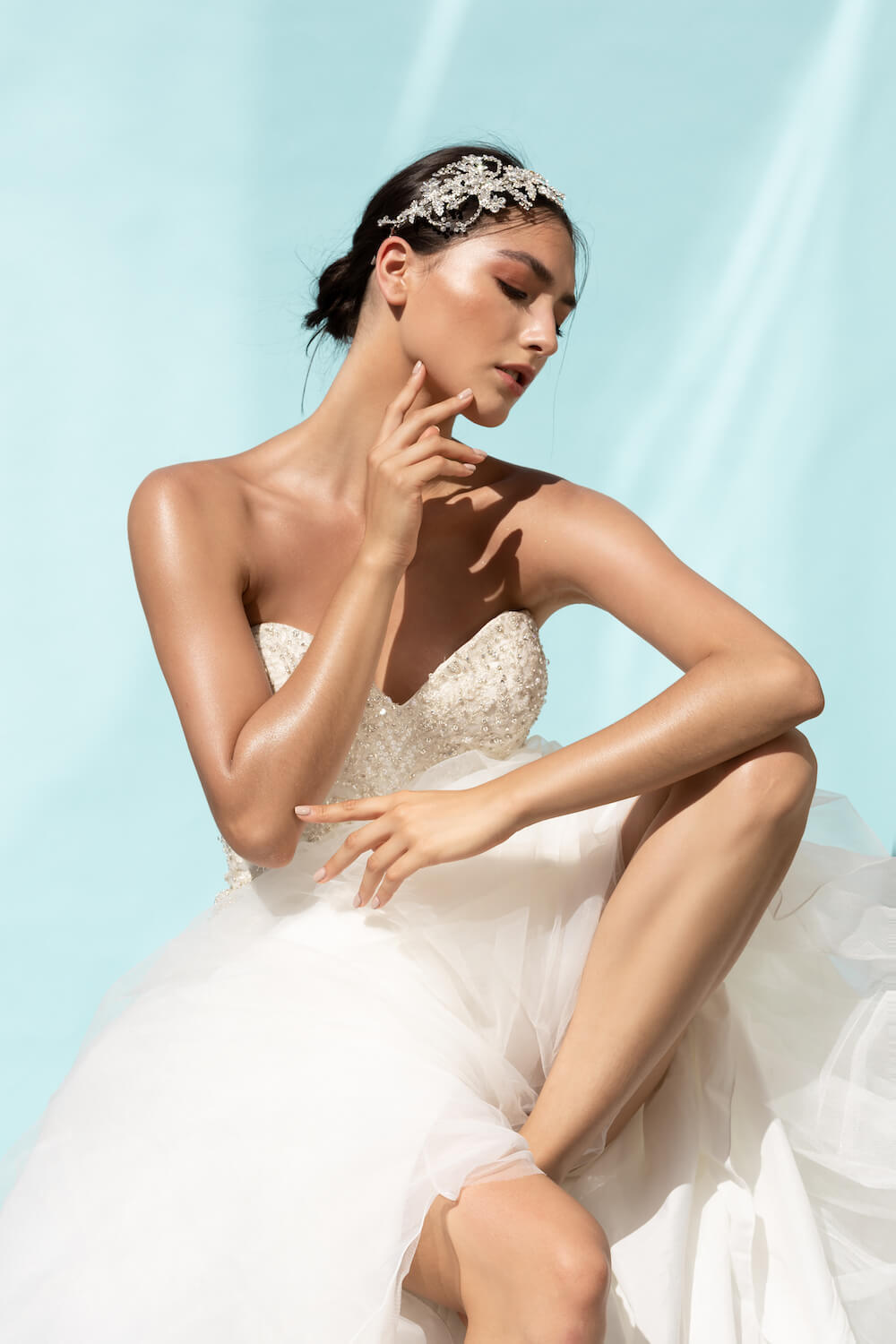 Model wearing a Bridal Desings dresses